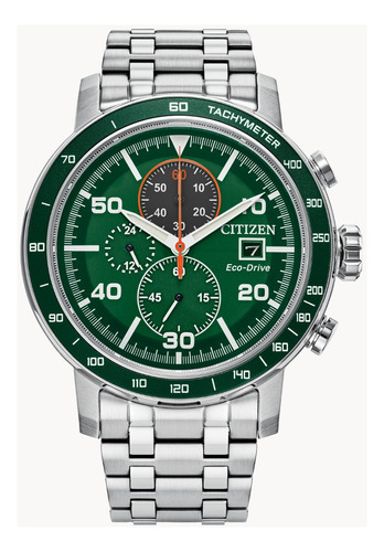 Reloj Citizen Ca0851-56x Brycen Plateado/verde