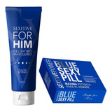 Gel Intimo Lubricante Masculino Sexitive + Blue Sexy Pill 