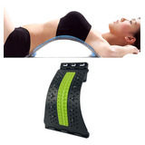 Masajeador Estirador Lumbar Ajustable Alivia Dolor Espalda Color Verde Negro En La Cuarta Marcha