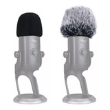 Kit 2 Filtros Anti Viento Micrófono Blue Yeti X_gris Y Negro