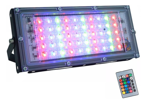 Reflector Lampara Led Rgb Iluminacion Color 30w + Control