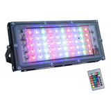 Reflector Lampara Led Rgb Iluminacion Color 30w + Control