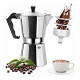 Cafetera Manual Ltalian Coffee Mocha Aluminio 6 Tazas 300 Ml