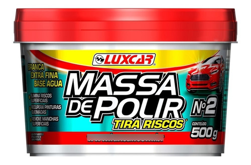 Tira Riscos Massa De Polir Carros Pasta N02 Extra Fina 500g