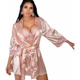 Levantadora Kimono En Satin