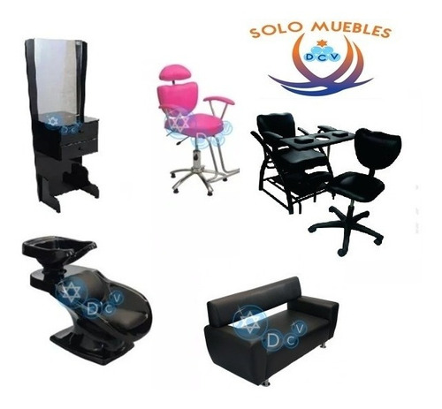 Muebles,sillas,pedicure,manicure,lavacabezas Para Peluqueria