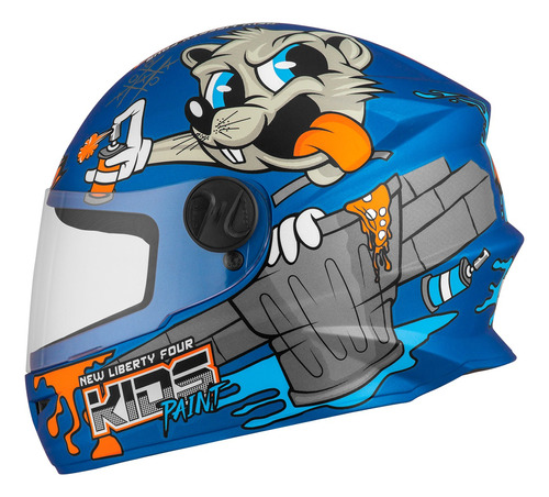 Capacete Moto Fechado Infantil Protork Masculino Feminino