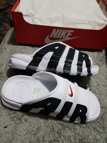 Air More Uptempo Slides White Varsity Red 25mx Ultimo Par