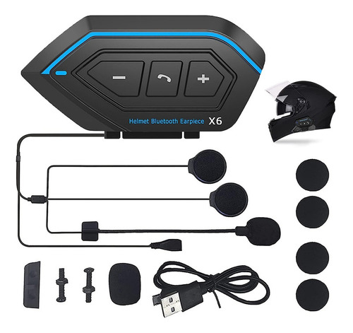 Auricular Bluetooth Para Motocicleta Con Micrófono