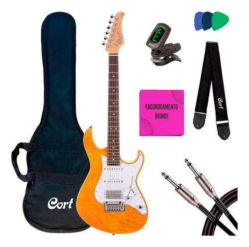 Guitarra Cort Stratocaster Select G280 G Series + Acessórios