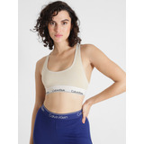 Bralette Con Logo Blanco Calvin Klein