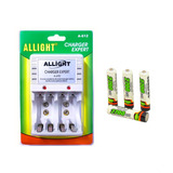 Kit 4 Pilhas Aaa + Carregador De Pilhas Rápido Bivolt 