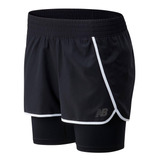 Short Mujer New Balance Sport 2 In 1 Ws01832 Deportivo