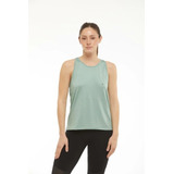 Musculosa Aptitud Mesh Verde Mujer