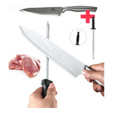 Cuchillo + Chaira Profesional Chef Cocina Carne Pescado Sush