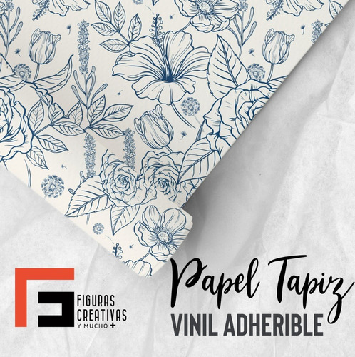 Vinil Decorativo Flores Minimalistas Papel Tapiz Adhesivo