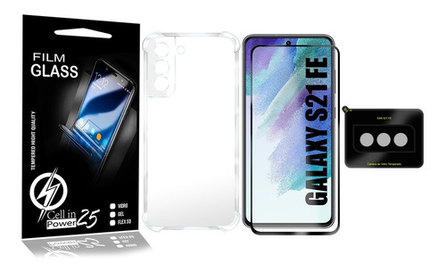 Capa Para Galaxy S21 Fe G990 + Pelíc. Ceramica 3d + P Câmera