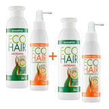 Eco Hair 2 Shampoo Anticaída + 2 Loción Crecimiento Cabello