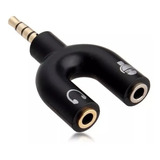 Divisor De Audio Aux 3.5 Mm Diadema Micrófono Y Audifonos-