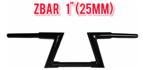 Manillar Z Bar 1 (25mm) De 22cm Altura Negro Hd Chooper