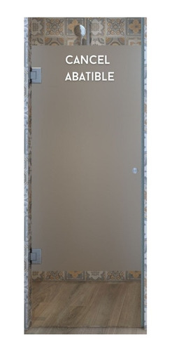 Cancel Para Baño Puerta Abatible Vidrio Esmerilado 85x190 Cm