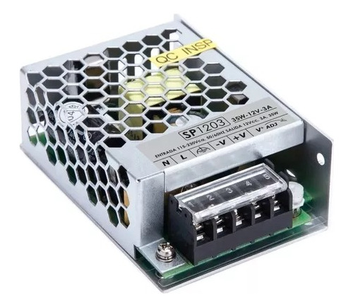 Fuente Switching 12v 3a Metalica Tira De Led 5050 5630 2835