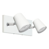 Lampara Aplique Spot 2 Luces Led Gu10 Baño Living Pared