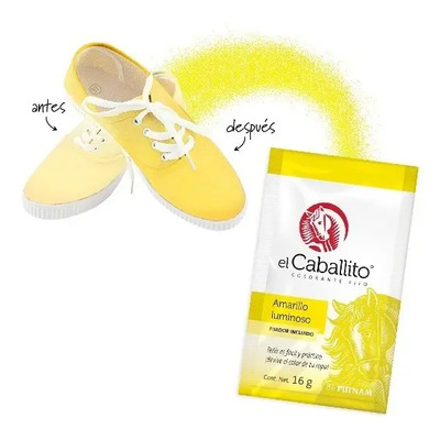 Colorante Para Ropa Amarillo Luminoso El Caballito 16g Tinte Textil | MercadoLibre