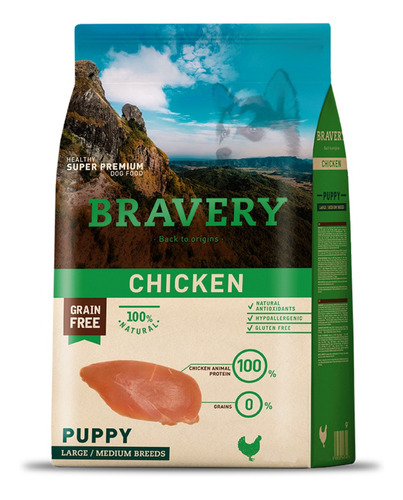 Bravery Chicken Puppy Raza Medianas Y Grandes 4kg