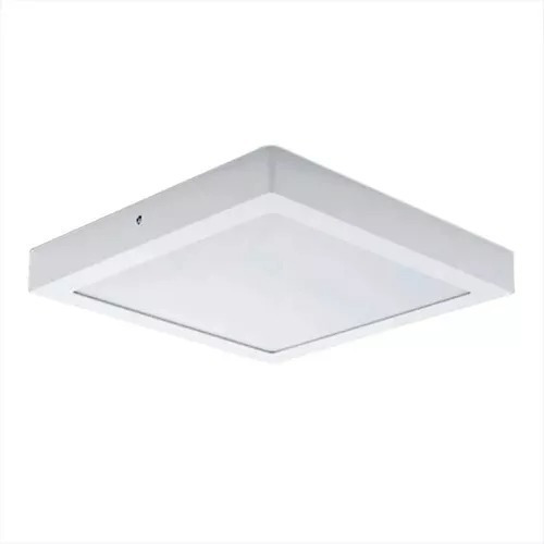 Plafon Con Base Led 18w Cuadrado Panel Luz Fria/calida