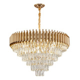 Lustre Pendente Cristal K9 Moderno Sala Estar Quarto 8x E14