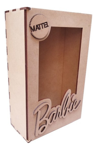 Caja Regalo Barbie Cajita Sorpresa Decorada Mdf Madera Natur