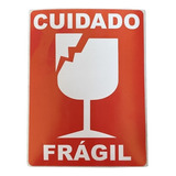 Etiqueta Frágil 4x3 (102x76 Mm) Rollo C/ 500 Pzas C1 Color Rojo