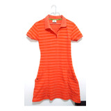 Vestido Lacoste Tipo Polo Color Naranja