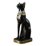 Estatua De Del Gato Egipcio Bastet, Decoración 12,5x19x37cm