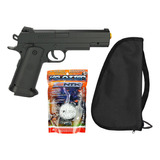 Pistola 6mm Airsoft Full Metal Spring 1911 + 2000 Bbs + Capa