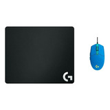 Mouse Pad Gamer G440 3mm + Mouse Con Cable G203 Logitech