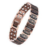 Hombres Pulsera Cobre Pulseras Magnéticas Alivio Del Dolor