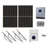 Kit Solar 4300wh/dia Inversor Cargador 3kw  Y Bateria Litio