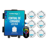 Kit 6 Led Piscina Rgb Colorido Cob Sodramar + Central Touch 110v/220v