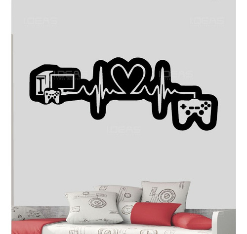 Sticker Decorativo Love Gamer Sticker De Pared 