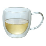 Taza Doble Fondo Transparente 250 Ml Frio/calor X Unidad. 