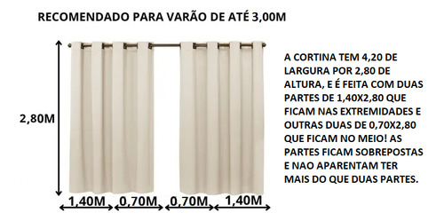 Cortina Grande Blackout Blecaute De Pvc Corta Luz 4,00x2,80