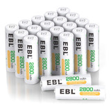 Ebl 20 Baterias Recargables Aa De 2,800 Mah De Alta Capacida