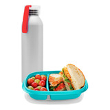 Botella Aluminio + Contenedor Alimentos Kit Escolar Giveaway
