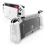 Funda Resistente Para Nintendo Switch Oled Tpu Grip Clear