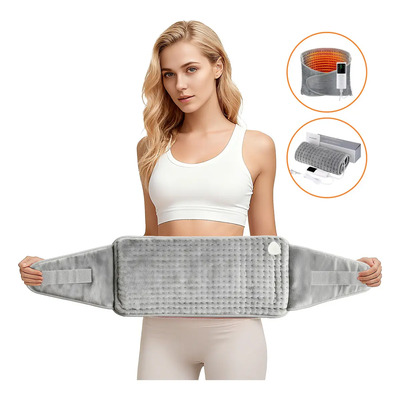 Vanance® Almohadilla Cojín Eléctrica Térmico Con Sujetador De Lazo Ajustable Compresa Caliente Terapéutica 9 Niveles Temperatura Regulable Color Gris Calentador Cobija Manta Térmica