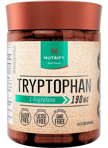 Triptofano Nutrify L-triptofano Serotonina 60caps Tryptophan