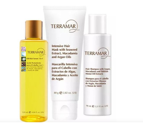 Kit Terramar Viaje Shampoo 98 Mlmascarilla 80 Ml Oleo 120 