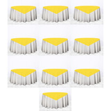 Cubremanteles 1.48 X 1.48 M Colores Luxor Paquete 10 Piezas Color Amarillo Canario Liso